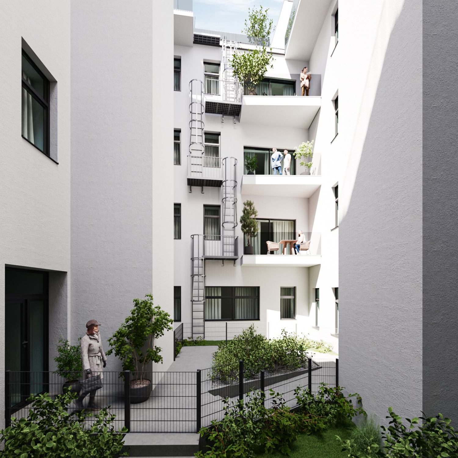 Sorglos vermieten - Fotos vom Innenhof der Immobilie